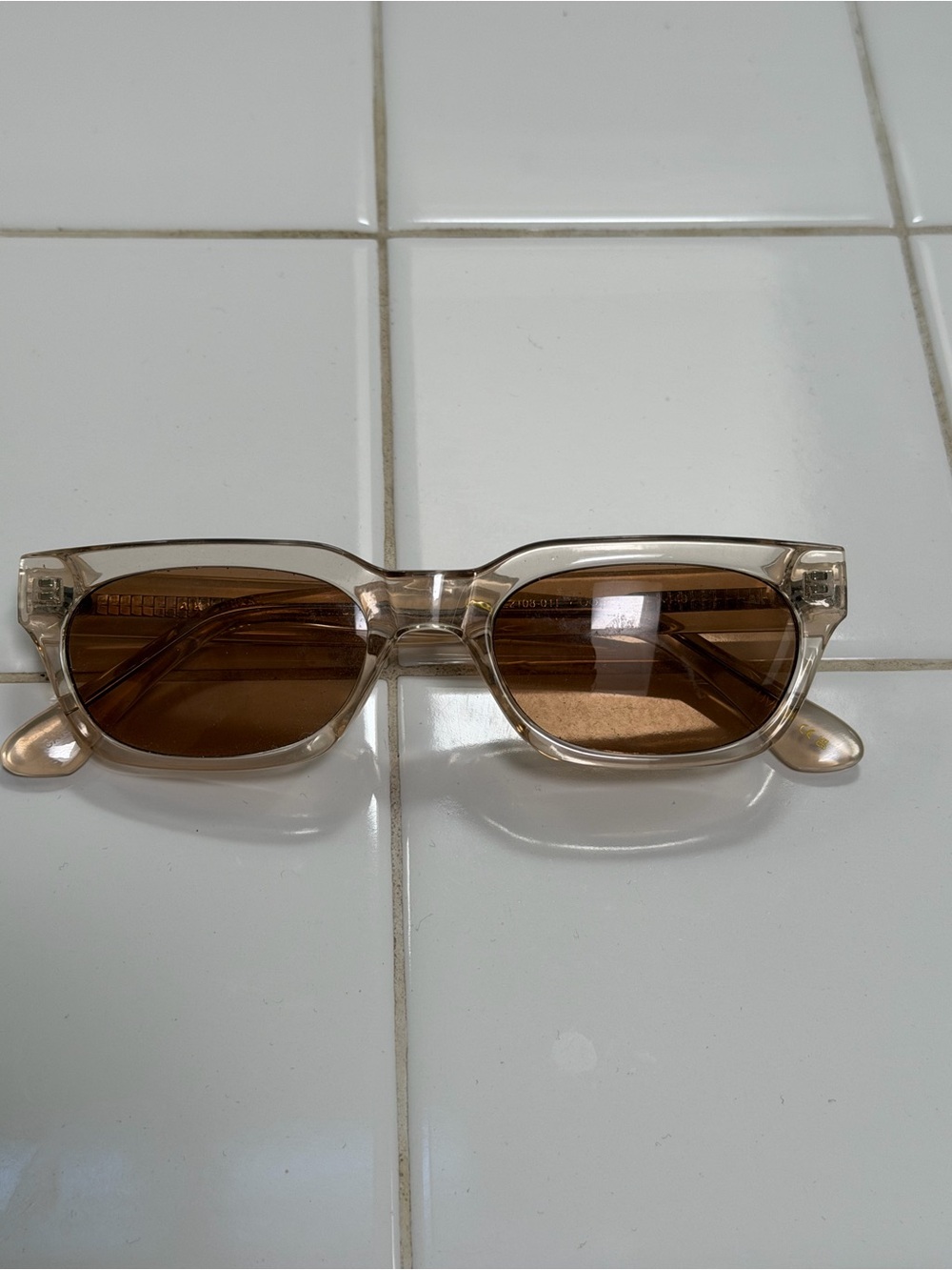 Clear Frame Brown Lens Women's Sunglasses